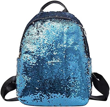 Xcstdjx Student Backpack Flash Sequin Lady Shoulder Bag Backpack Street Girl Travel Zipper Canvas Backpack Bag Youth