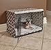 MidWest Homes for Pets Medium Dog Crate Cover with Teflon Fabric Protector, Poly-Cotton Privacy Kennel Cover Fits Most 30-inch Crates, Brown Designer Print, Washable, Reduces Barking