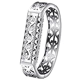 Famobest for Fitbit Flex 2 Bands for Women Bangle Bracelet Wristband Metal Replacement Bands for Fitbit Flex 2 Accessories Silver