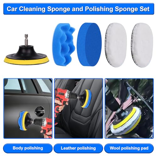 36 Piece Car Cleaning Kit, Car Cleaning Brush Kit for Interior and Exterior Car Details, Car Brush Wast Set, Car Cleaning Kit for Ventilation Slots, Wheels, Surfaces