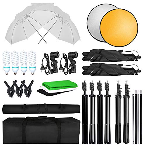 Photographic Softbox Reflective Umbrella 5500k Daylight Lasting Lighting 8.5ft x 10ft Background Support Kit, Foldable with Carrying Case, Suitable for Professional Photography Studio - Thumbnail 6