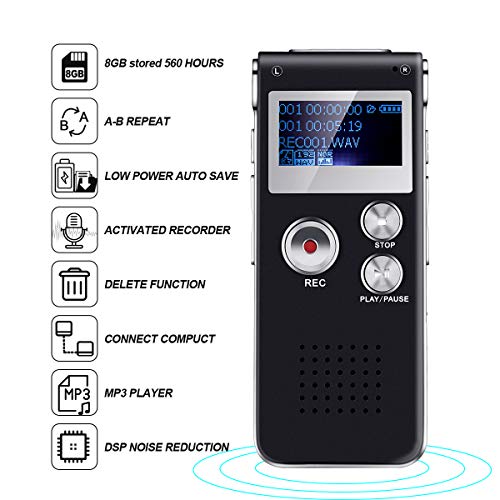 Voice Recorder TOOBOM R01 Digital Voice Activated Recorder Sound