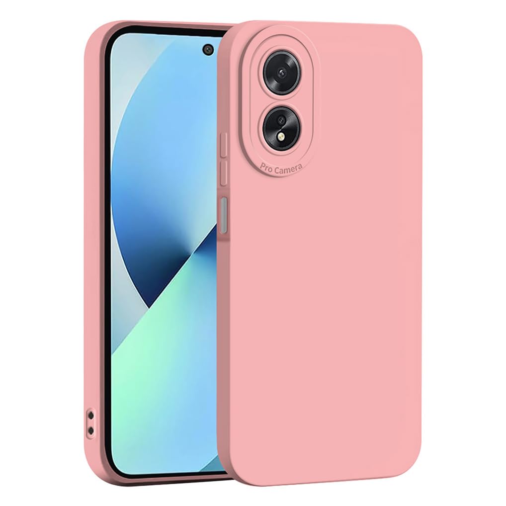 SEAHAI Case for OPPO A18 4G / OPPO A38 4G, Ultra Thin Premium Soft Silicone Phone Cover with Thickened Camera Protection Design, Shockproof TPU Bumper Fashion Case Cover - Pink