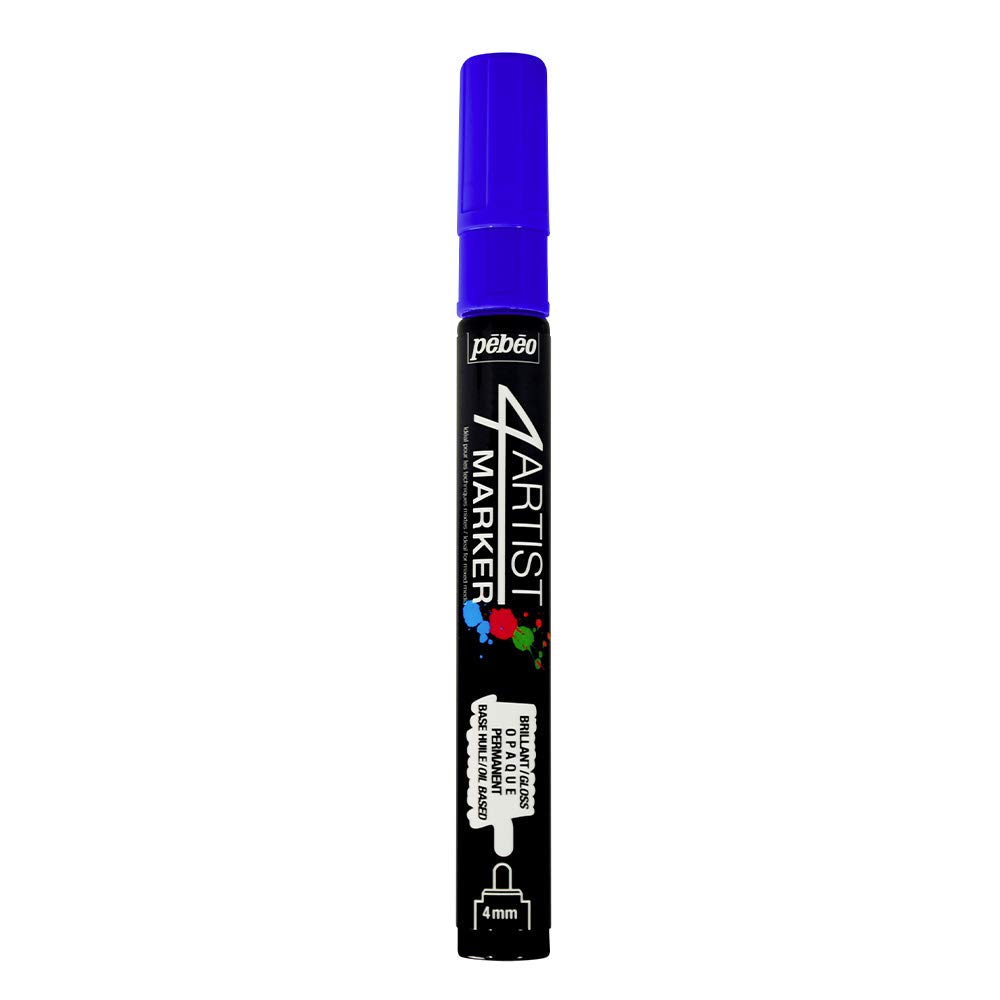 Pebeo 4Artist Deep Blue Marker - 4mm, Round