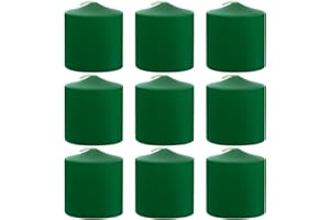 AMUSAER 9 Packs Green Votive Candles, Unscented Small Votives for Wedding, St. Patrick's Day Holiday Party, Home Decoration (8 Hour), 1.5" D x 1.25" H