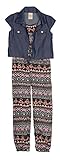 George Big Girls Printed Challis Jumpsuit and Shrug Romper Set