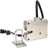 Sutertech 12V Electric Rotary Latch, 330lbs Holding Force Electromagnetic Solenoid Lock, Heavy Duty Carbon Steel Cabinet Latch with Manual Release for Smart Lockers, Vending Machines &amp; Kiosks