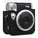 Fintie Protective Case Compatible with Fujifilm Instax Mini 90 Neo Classic Instant Film Camera - Premium Vegan Leather Bag Cover with Removable Strap, Vintage Black