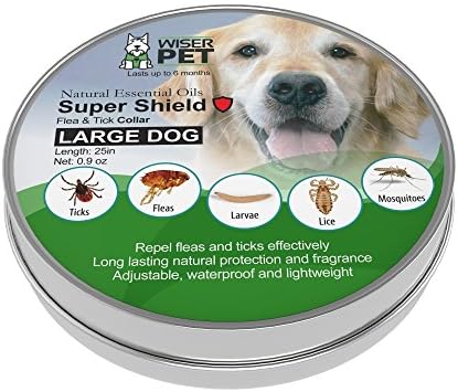 Natural Flea Collar for Dogs | Prevent fleas, ticks, lice and mosquitoes | All Natural Chemical and Toxin Free | Safe for Pets and Family | Long Lasting up to 180 days!