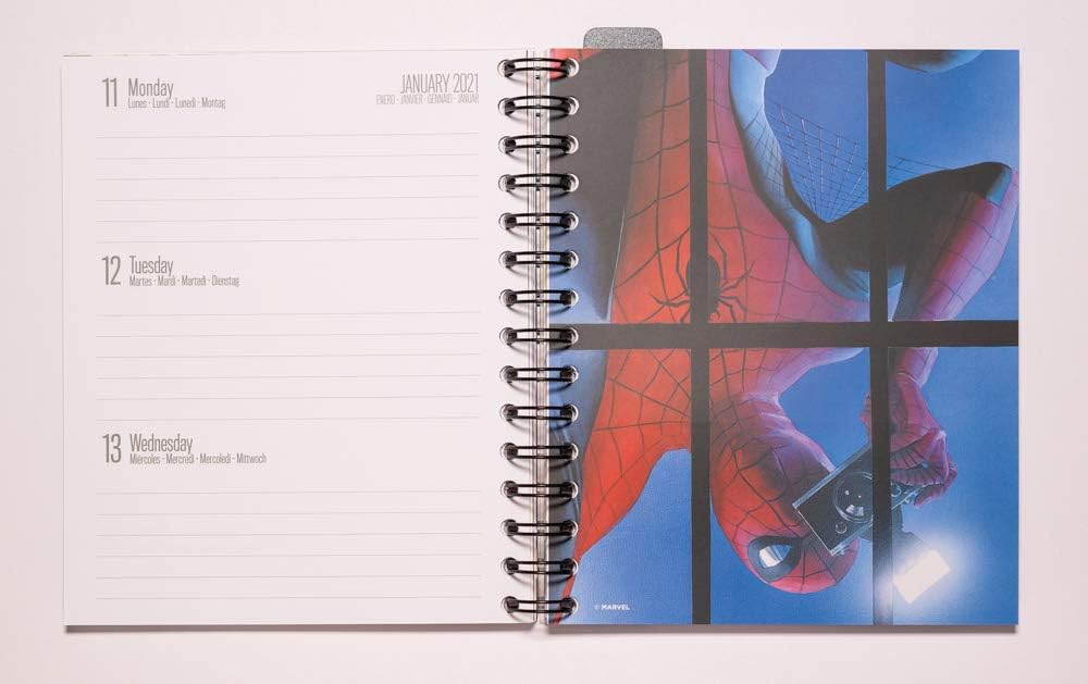 Erik - Marvel Academic Diary 2020-2021 Week to View, Rot Schwarz - Image 4