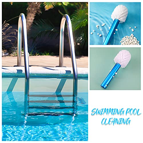 Corner and Step Pool Round Brush, Pool Step and Corner Brush, 180 Degree Rotation Handle Scrub