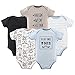 Hudson Baby Unisex Baby Cotton Bodysuits, Mustache, 3-6 Months