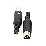 FASTROHY 2Pcs DIN Plug 13 Pin Male Inline Audio