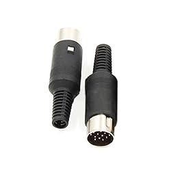 FASTROHY 2Pcs DIN Plug 13 Pin Male Inline Audio