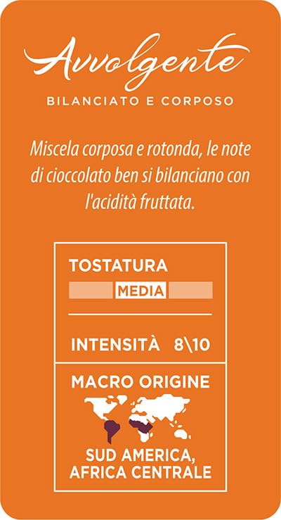 Caffè Mauro Torrefazione – Kaffeebohnen – 1 kg – Avvolgente Mischung – mittlere Röstung – Intensität 8/10 – hergestellt in Italien – 1kg Packung 3