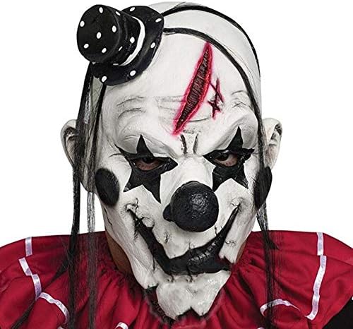 WEYQ Halloween Scary Clown Mask Horrific Demon Clown Mask Halloween Costume Party Cosplay Props Latex Head Mask Deluxe The Clown Adult