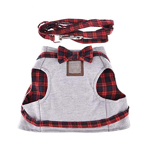 Bestmemories Dog Retractable Leads Dog Traction Rope Pet Leash Set Trendy Cat Harness for Walking Traveling Outside