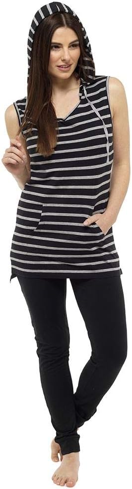 Ladies Undercover Comfort Sleeveless Loungewear Hoodie and Leggings Pyjama Set