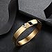 Gold Titanium Steel V Shape Love Bracelet