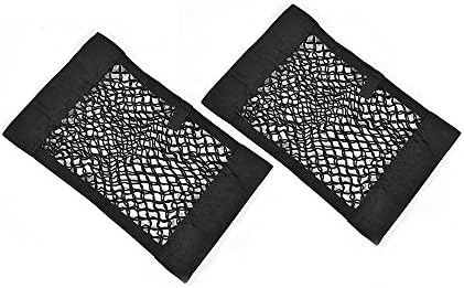 Trunk Storage Net - Car Seat Back Storage - Elastic Mesh Net Bag (15.7" x 9.8") - Luggage Holder Pocket Sticker Trunk Organizer,Driver Storage Netting Pouch(2 Pack)