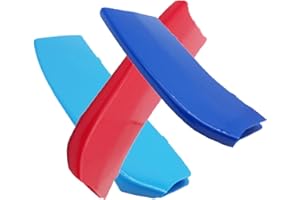 NYZAUTO Three Colored Stripe Grille Insert Trims Compatible with F15 X5 2014-2018 Center Kidney Grill