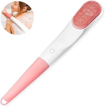 Amazon お風呂電動ソニック器 スパシャワーブラシ 柔らかいシリカゲル 防水長柄 磁気式充電 毛穴洗浄角質除去男女と子どものための浴槽用 ピンク色 ピンク色 携帯美容ステーション ボディブラシ 通販