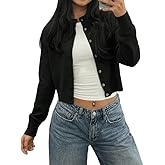 SKAYS Women's 2025 Button Up Cardigan Chunky Cozy Knit Cardigan Sweater Long Sleeve Open Front Crewneck Fall Clothes