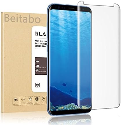 Galaxy S8 Screen Protector, Beitabo Half Screen Tempered Glass Screen Protector [Case Friendly] [Anti-Scratch][Anti-Fingerprint][Bubble Free] for Samsung Galaxy S8