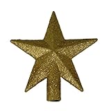 Kurt Adler 4" Petite Treasures Gold Glittered Mini Star Christmas Tree Topper - Unlit