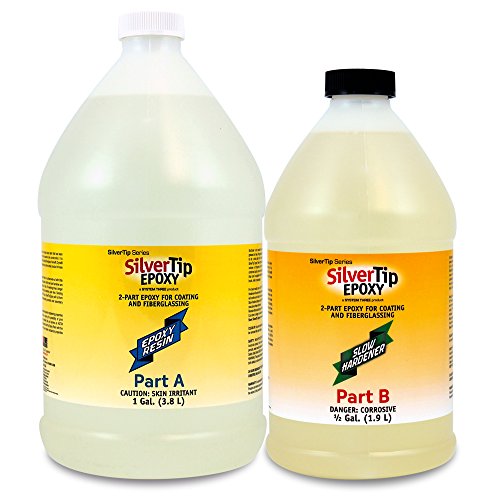 System Three 0901K46 Silvertip Epoxy Kit with Slow Hardener, 1.5 Gallon, Clear