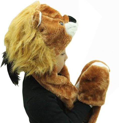 Hee Fly Plush Animal Winter Hats with Paws
