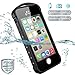 SPIDERCASE iPhone 5S 5 SE Waterproof Case Full Body Protective Durable Dustproof Snowproof IP68 Certified Waterproof Case Retail Packaging - Black