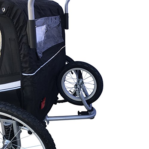 Booyah Strollers MB Child Baby Bike Bicycle Trailer and Stroller II (Black) (Black)