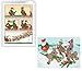 Box Set of Golf Christmas Card Variety Pack 24 Cards & Envelopes - Funny Holiday Golf Cards