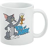 GRAPHICS & MORE Tom and Jerry Best Friends Ceramic Coffee Mug, Novelty Gift Mugs for Coffee, Tea and Hot Drinks, 11oz, White