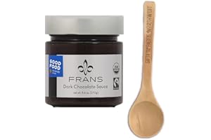 Dark Chocolate Sauce Fran's 9.6 Oz Jar Bundle with Tasting Spoon I Gourmet Dessert Gift Set by Gifts from the Pacific Northwest