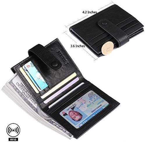 Credit Card Wallet Case RFID Blocking Bifold Wallets for Men Leather Pabin