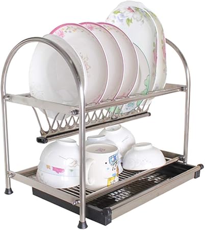 MLQ Qualitäts-Edelstahl-Doppelschicht-Abtropfgestell, hohe Kapazität