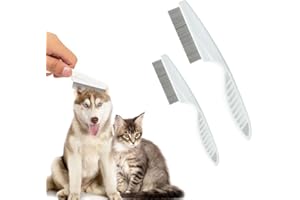 ZEZZO Flea Comb,Multifunctional Pet Hair Comb Flea And Tear Stain Removal,2024 New Flea Comb For Dogs Dematting Fine Comb,Magic Pets Grooming Comb Kit
