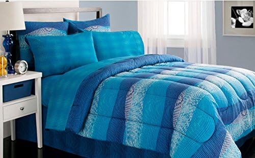 Blue Ocean Wave Boys Reversible Queen Comforter Set (8 Piece Bed In A Bag) + HOMEMADE WAX MELT