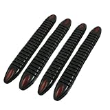TOOGOO(R) 4 Pcs Adhesive Front Back Auto Car Edge Safety Bumper Guard Protector Black