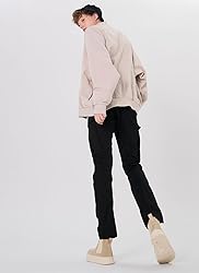 Plaid&Plain Men's and Women's Black Cargo Pants