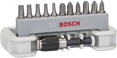 Bosch Screwdriver Bit Set 11 Pieces Bit Holder ISO 1173 C6.3