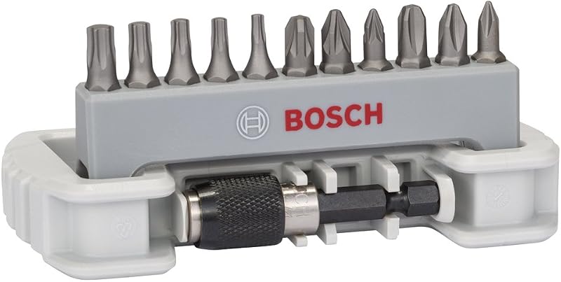 Bosch Screwdriver Bit Set 11 Pieces Bit Holder ISO 1173 C6.3
