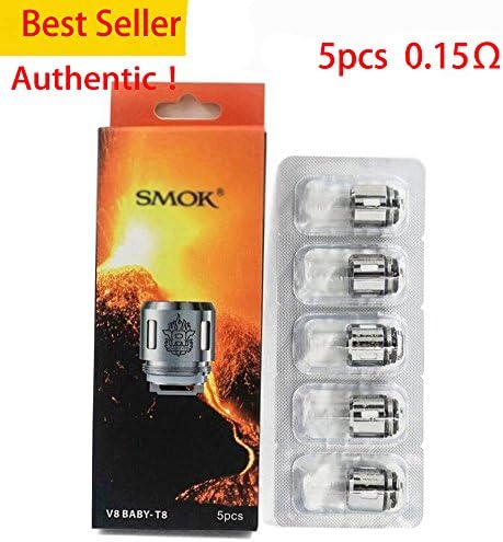 5pcs BABŸ T8 0.15 Cǒils For Smǒk ŦḞV8 BABŸ / BIG BABŸ TAṄK ȘticḰ V8 Ŧ-Priv ProColŏr Aliȇn KIŦ