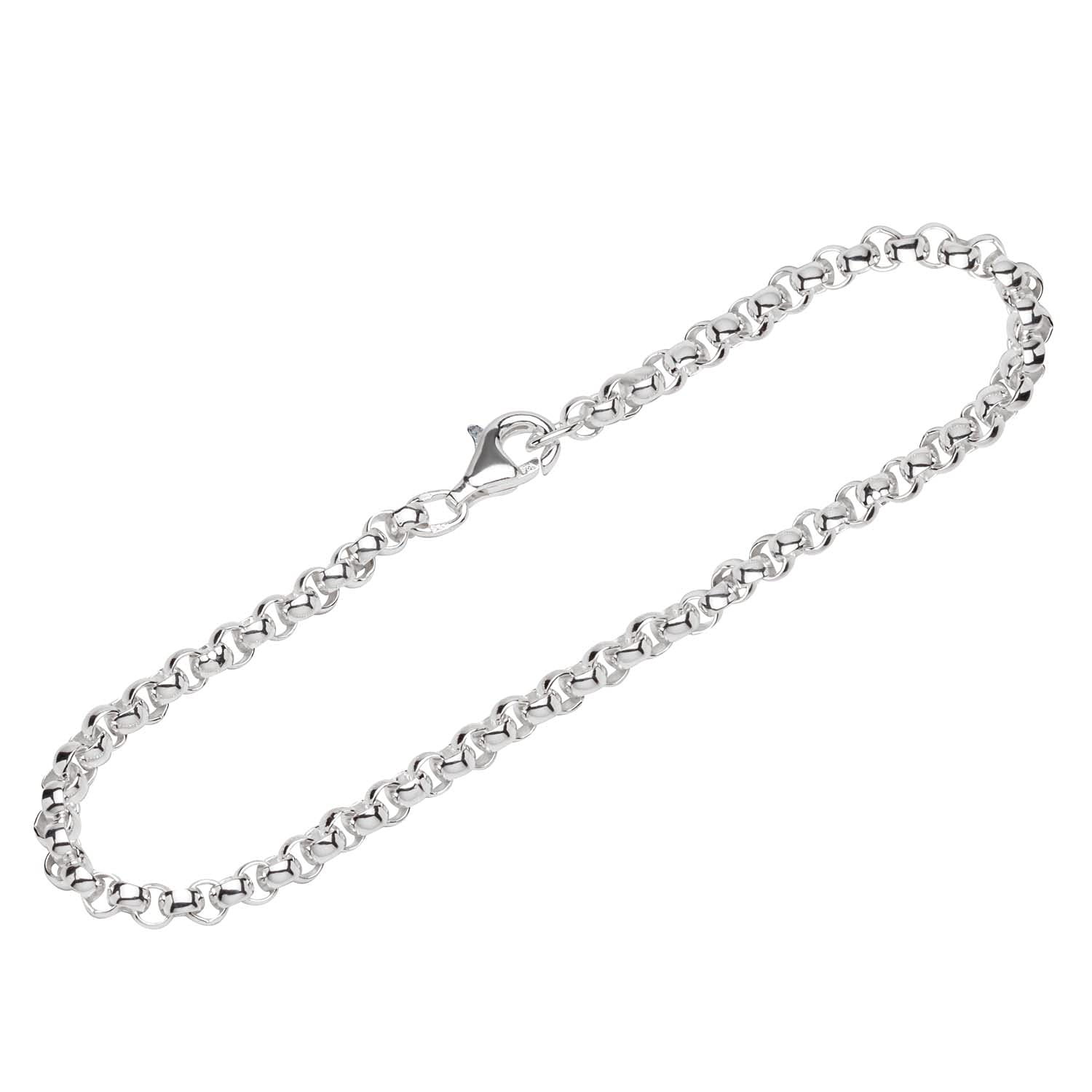 NKlaus bracelet 925 Sterling Silver 22cm pea chain round wide ladies design bracelet chain 12246