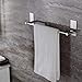 Songtec Adhesive Towel Bar 12inch Brushed, Stick On Bath Towel Rack Easy Install, NO Drilling on Walls, Premium SUS304 Stainless Steel - Brushed