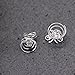WEFOO 20PCS Clear Crystal Butterfly Shape Swirl Hair Twists Coils Spirals Hair Pin Clip Accessories for Women and Girls