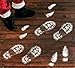 jollylife 128PCS Christmas Decorations Footprints Party Decals Clings Floor Stickers - Xmas Santa Claus/Elf/Reindeer