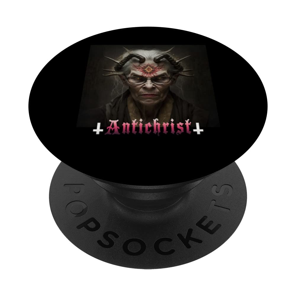Antichrist, satan, evil nun, satanist, gothic, devil PopSockets Swappable PopGrip